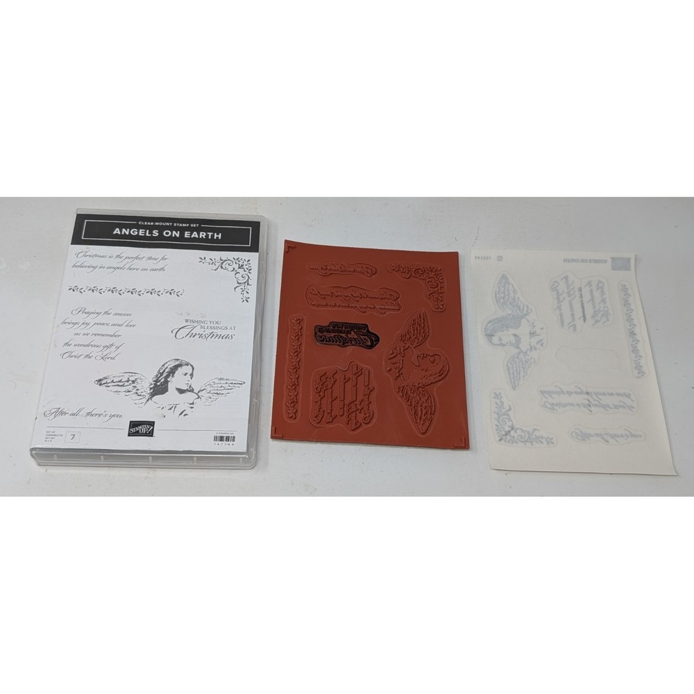 Stampin' Up! Angels on Earth‎ Rubber Clear Mount Stamp Set Christmas Christian